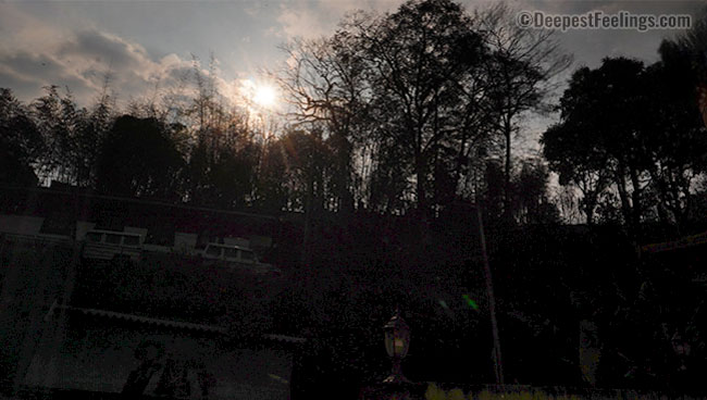 Beautiful good morning image of mountain sunrise