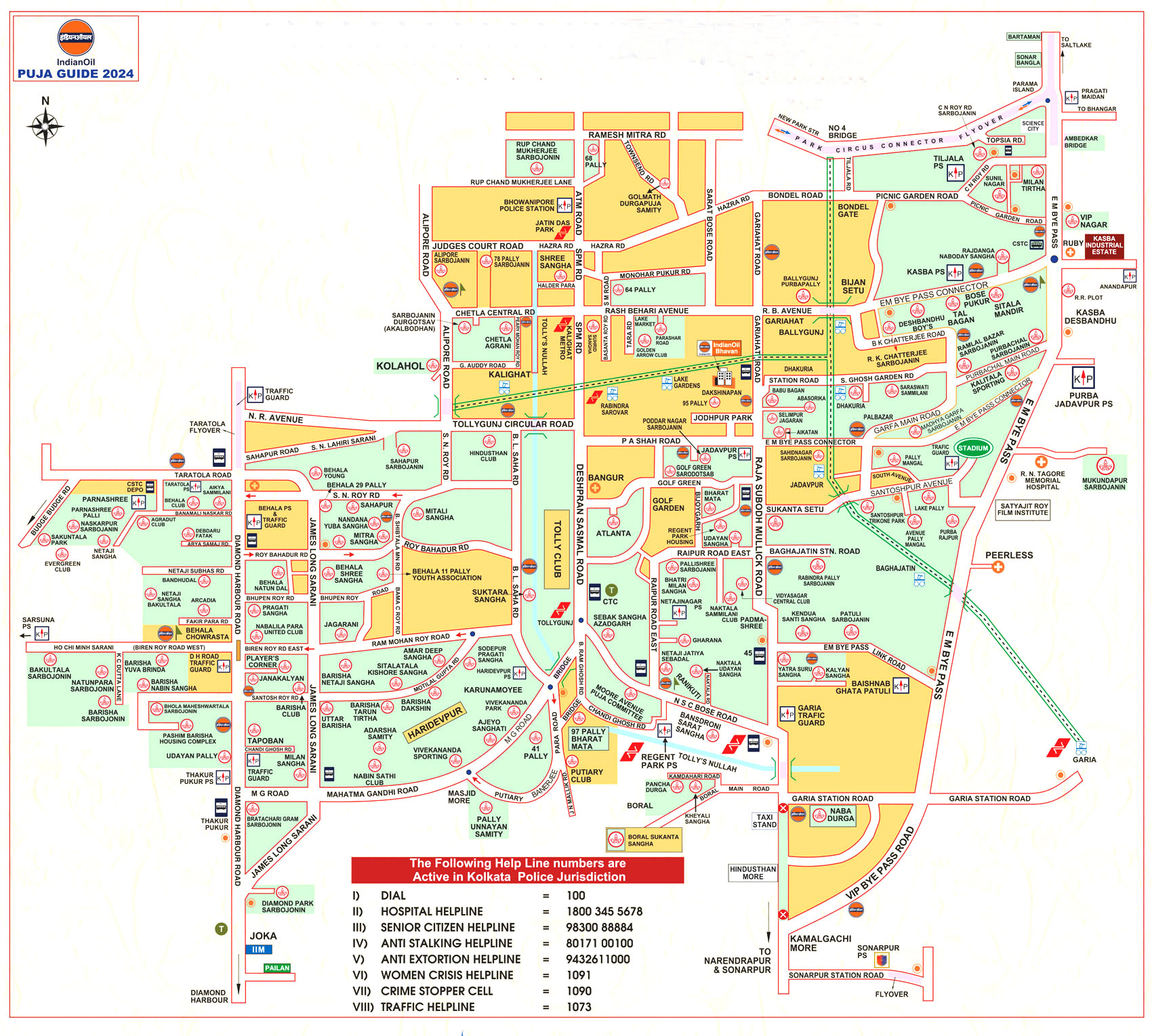 Durga Puja 2024 Pandal Route Maps at Kolkata