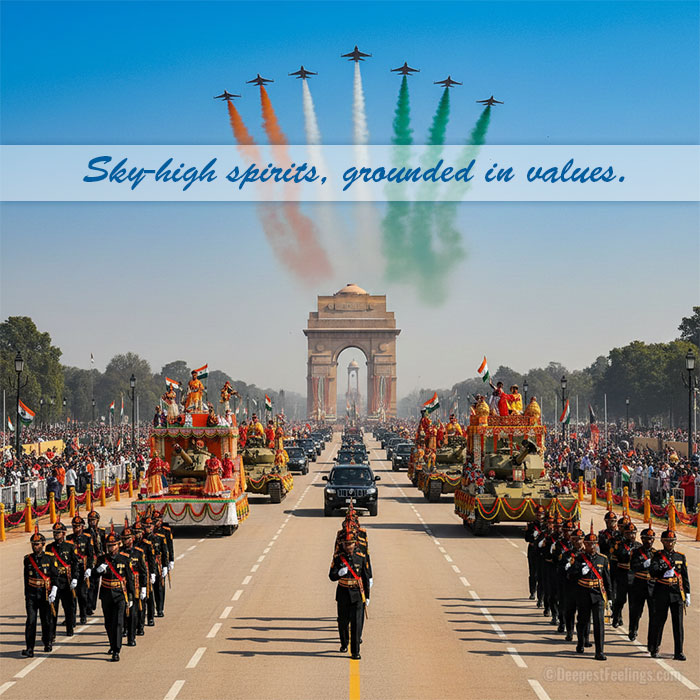 Indian Air Force aircraft flypast at the Republic Day parade in New Delhi