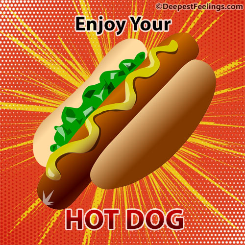Hot Dog Day greetings for WhatsApp and Facebook