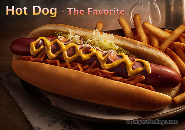Hot Dog Day greeting image for friends and near ones